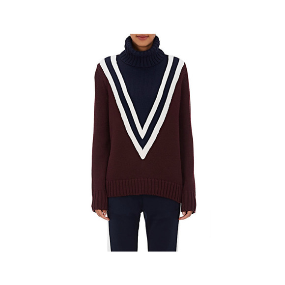 Tory Burch Sweaters - Tory Burch Merino Wool Chevron Turtleneck Sweater